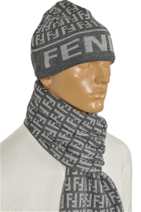 fendi man scarf|fendi hat and scarf set.